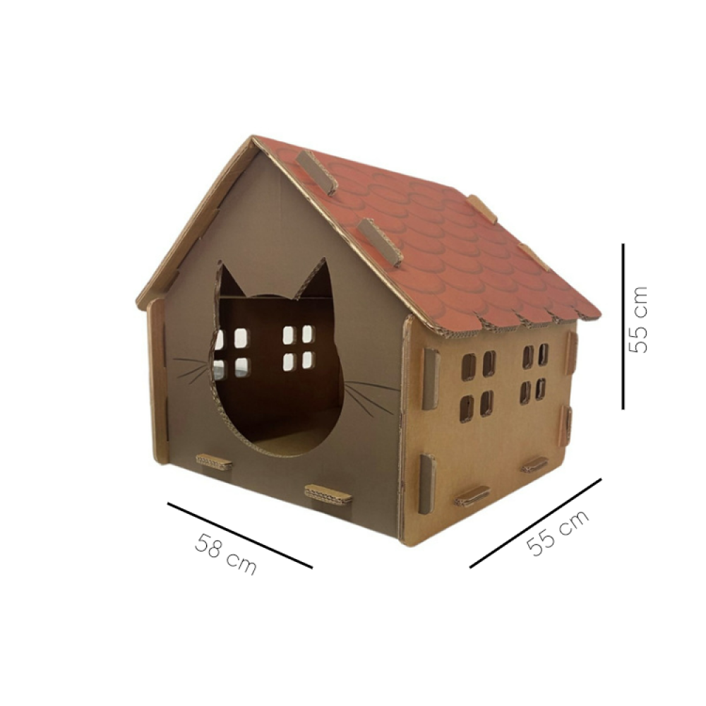 Cat House with Recyclable Cat Friendly Roof - 2