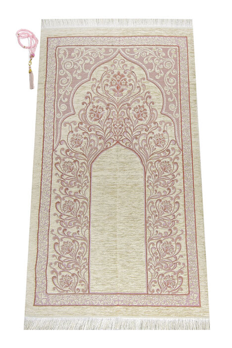 Chenille Luxury Prayer Rug Gülkurü with New Altar - 1