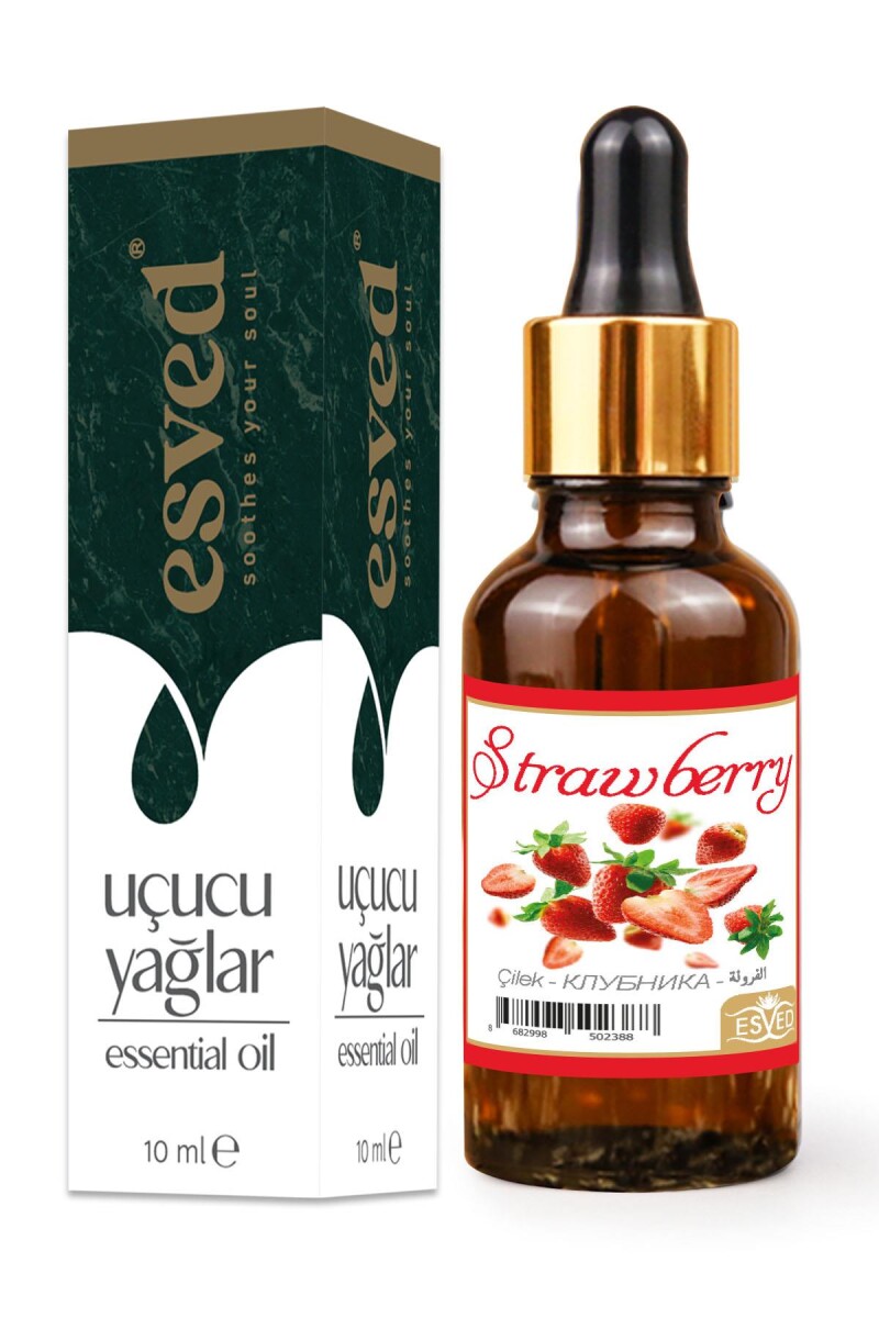 Çilek Kokusu Saf Esansiyel Uçucu Yağ Buhurdanlık Yağı Difüzör Esansı Aromaterapi Ortam Koku 10ml - 1