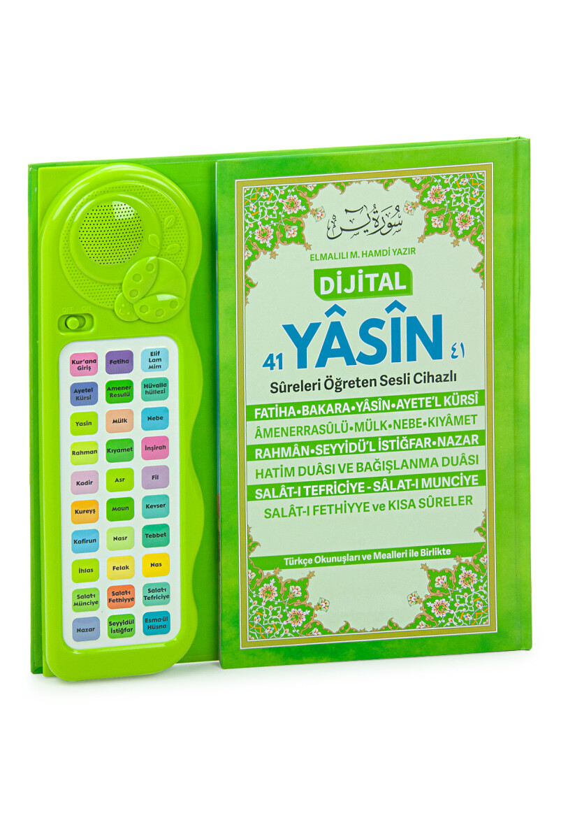 Çocuklar İçin Sure Dua Öğreten Cihaz Sesli Yasini Şerif Kitabı Yeşil - 1