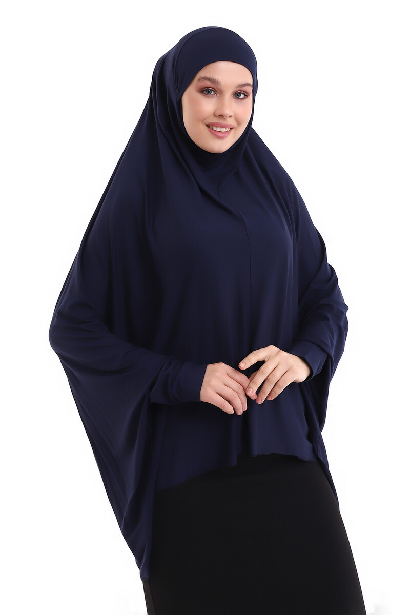 Combed Souffle Sleeve Navy Blue Color (Malaysia) - 4