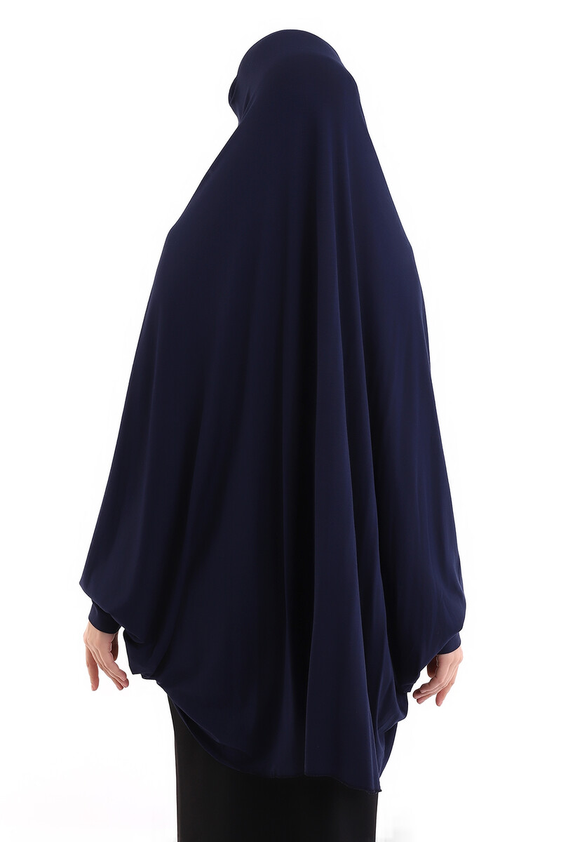 Combed Souffle Sleeve Navy Blue Color (Malaysia) - 6