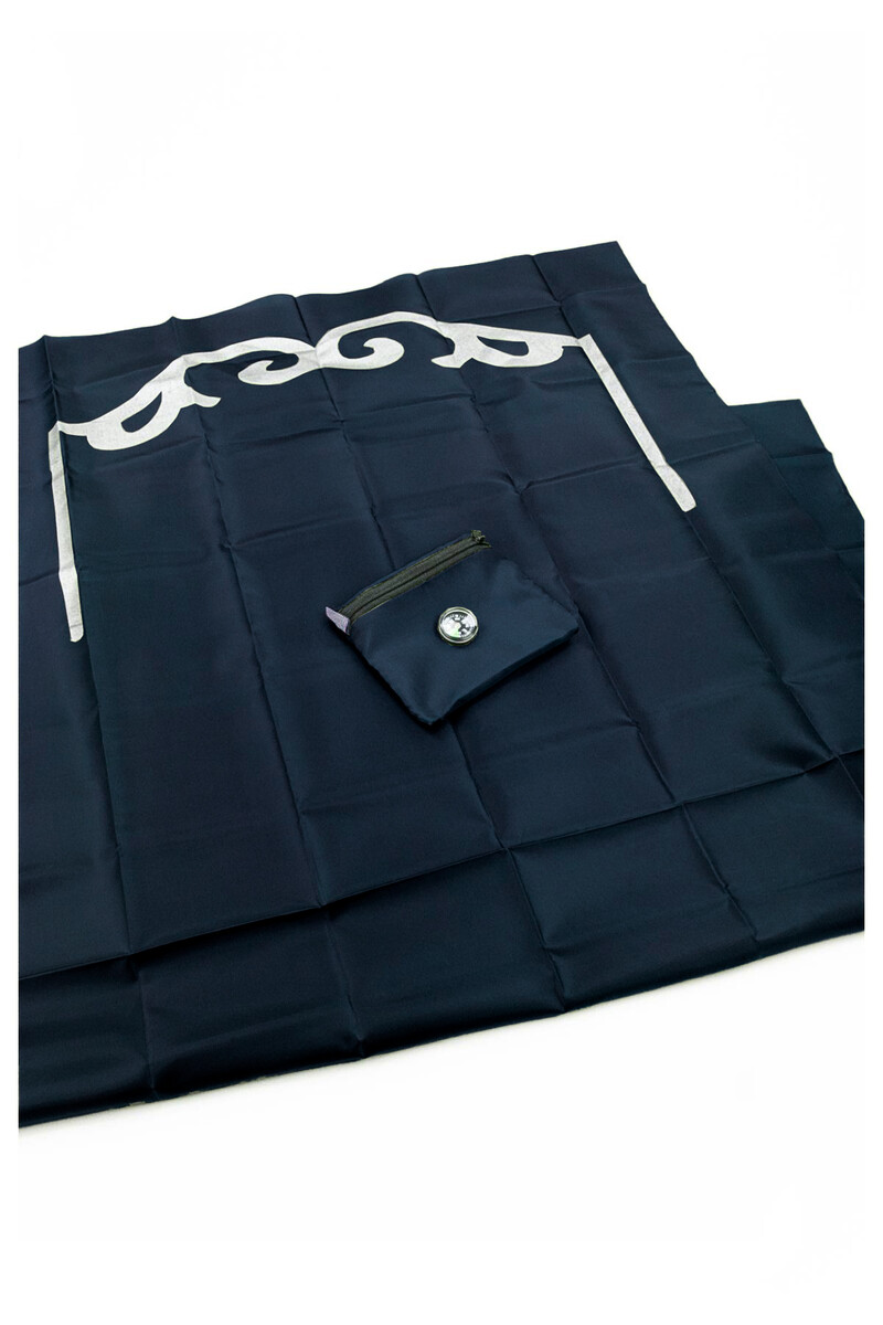 Compass Pocket Prayer Mat - Navy Blue - 3