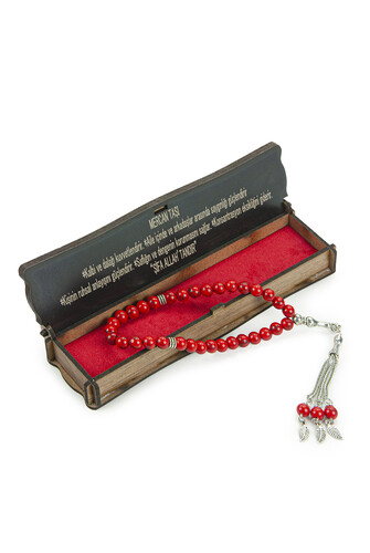 Coral Stone Special Boxed 33-Piece Prayer Beads - 3