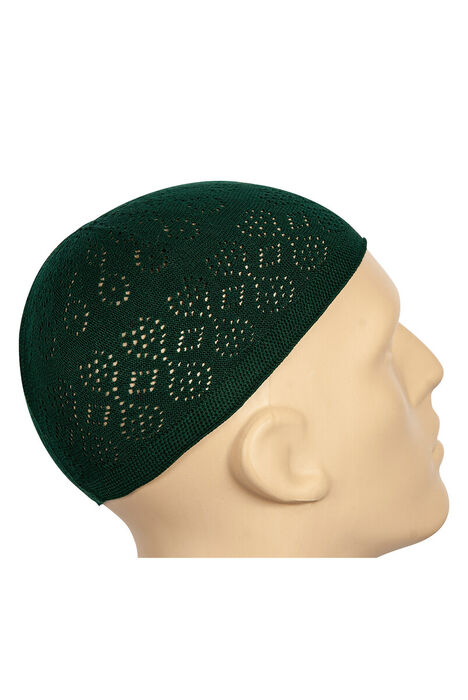 Coral Prayer Cap Dark Green 12 Pieces - 1