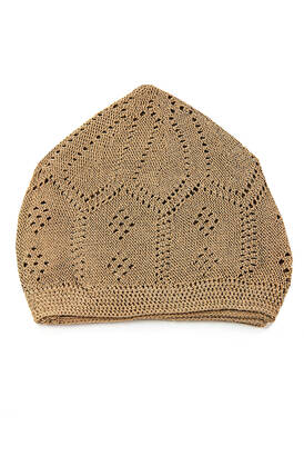 Coral Prayer Cap Light Brown 12 Pieces - 1