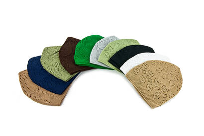 Coral Prayer Cap Pistachio Green 12 Pieces - 6