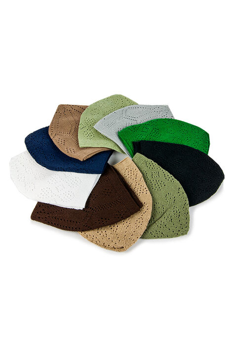 Coral Prayer Cap Pistachio Green 12 Pieces - 7