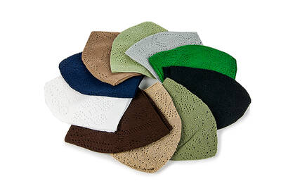 Coral Prayer Cap Pistachio Green 12 Pieces - 8