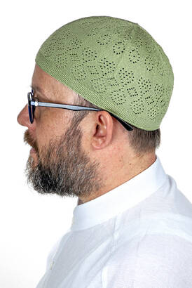 Coral Prayer Cap Pistachio Green 12 Pieces - 2