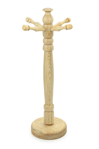 Cream Color Wooden Prayer Beads Stand - 1