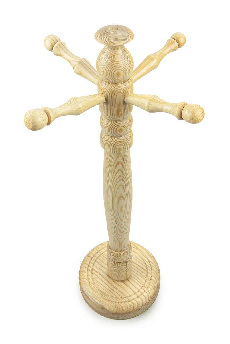 Cream Color Wooden Prayer Beads Stand - 4