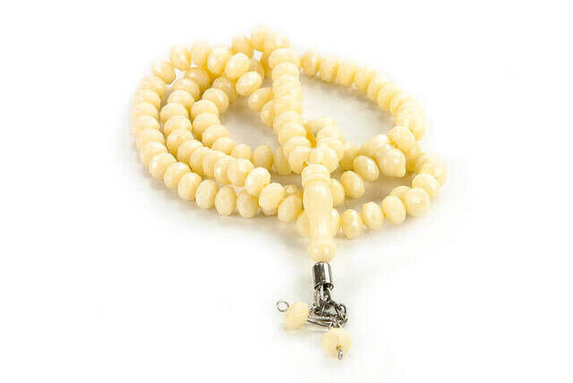 Crystal Appearance 99 Rosaries Mevlüt Hajj Umrah Gift 10 Pieces Melon - 3