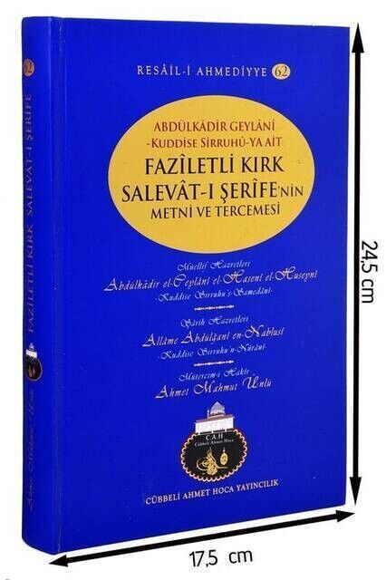 Cübbeli Ahmed Hoca Faziletli Forty Salavat-i Şerife Book-1134 - 1