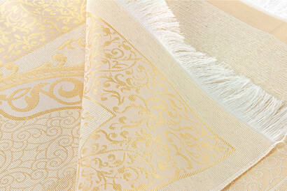 Custom Boxed Prayer Mat Set Mevlut Gift Gift Cream Color - 4