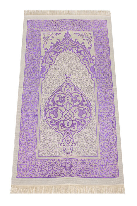 Custom Boxed Prayer Rug Set Mevlut Gift Lilac Color - 2