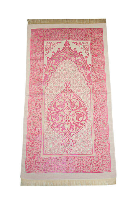 Custom Cylinder Box Set Pink Color With Prayer Rug and Pearl Rosary - 3