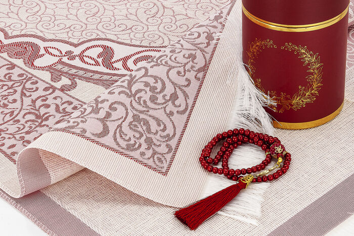 Custom Roller Boxed Prayer Mat Set Burgundy - 5