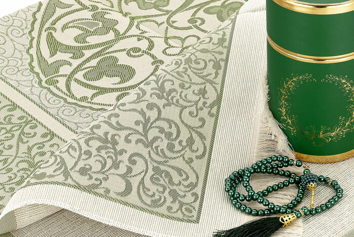 Custom Roller Boxed Prayer Mat Set Green - 6