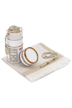 Custom Roller Boxed Prayer Mat Set White - 2