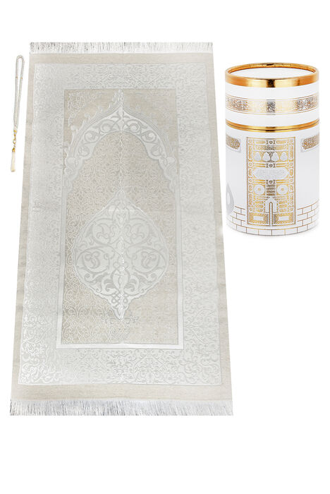 Custom Roller Boxed Prayer Mat Set White - 1