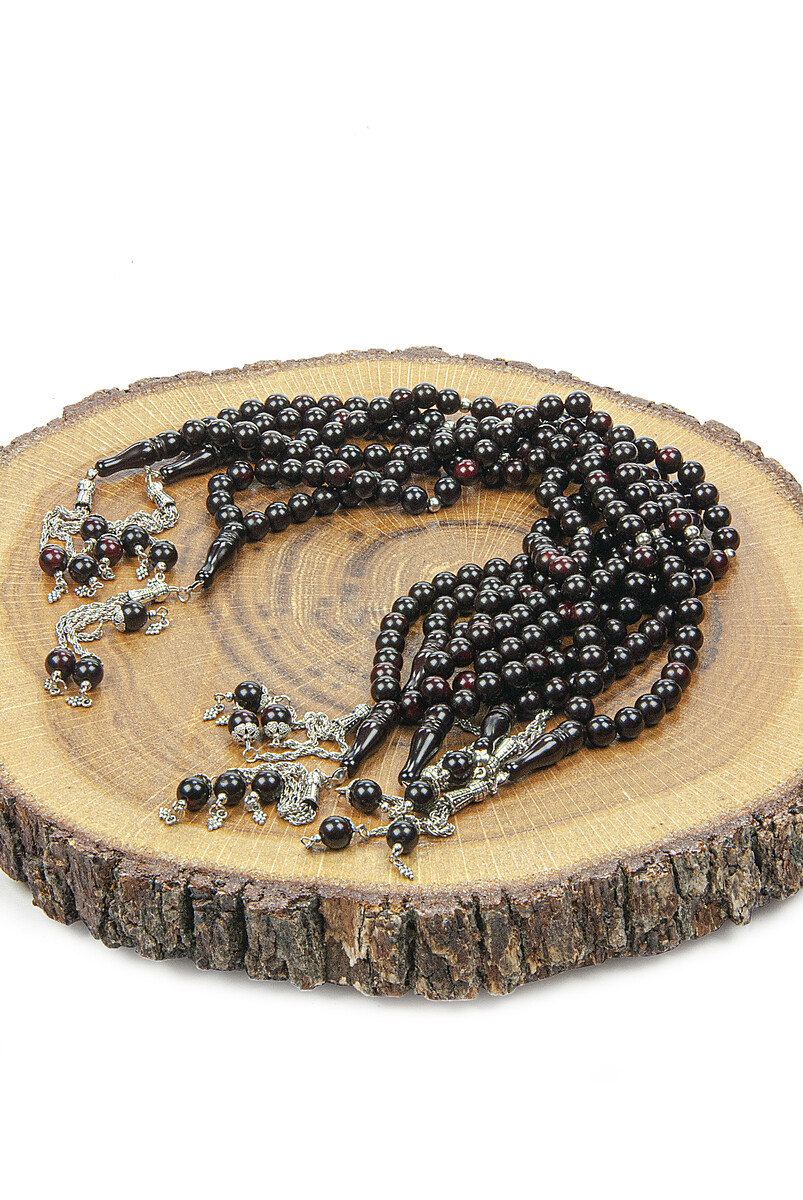 Dark Brown Hajj Umrah Gift 10 Pieces of 33 Prayer Beads - 2