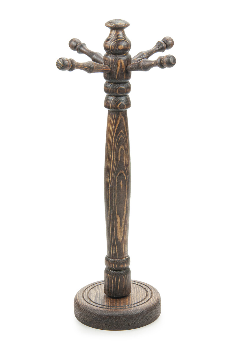 Dark Brown Wooden Prayer Beads Stand - 1