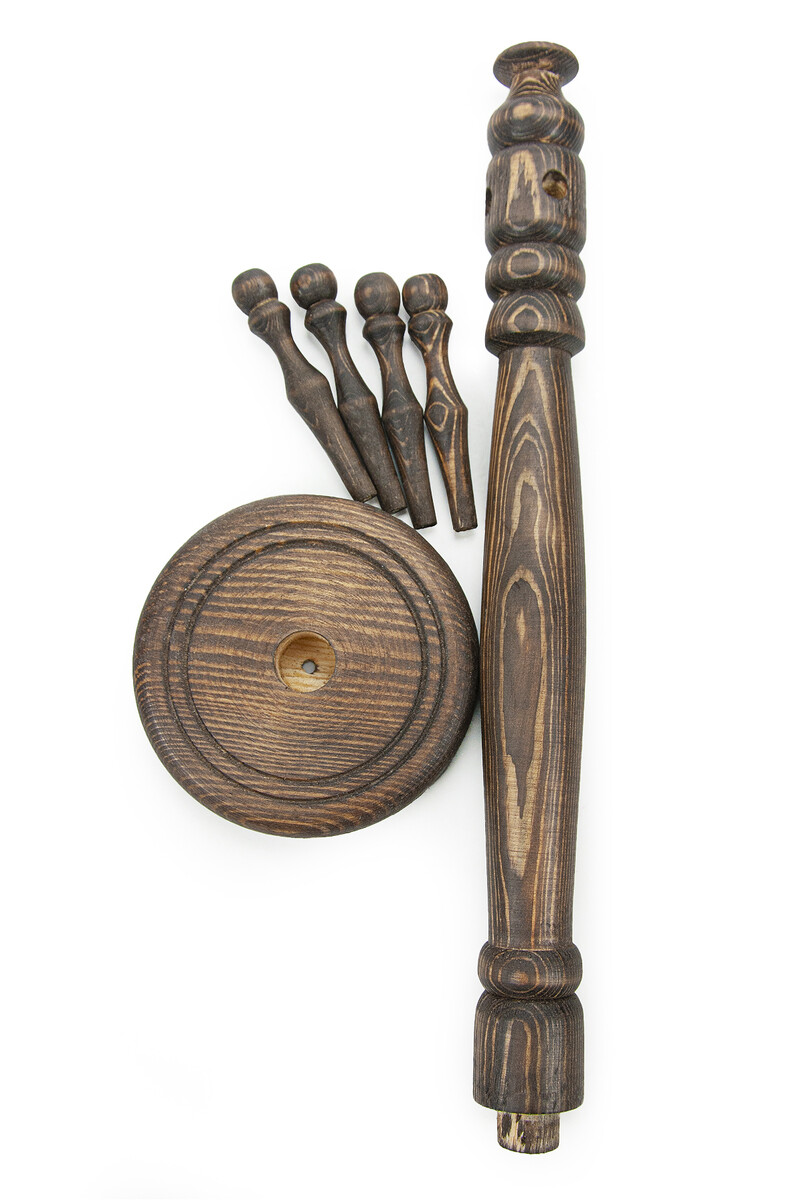 Dark Brown Wooden Prayer Beads Stand - 3