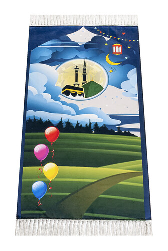 Digital Printed Children's Prayer Rug - Balloon Kabel - 44 X 78 cm - 1