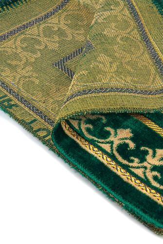 Dodya Velvet Children's Prayer Rug - Green - 4