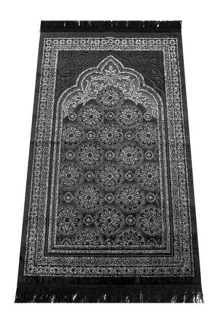 Dokuteks Silvery Prayer Rug - Black Color - 1