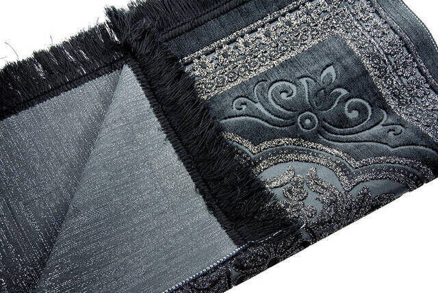 Dokuteks Silvery Prayer Rug - Black Color - 3