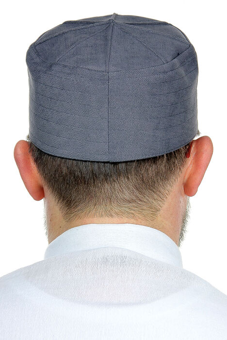 Domed Hard Molded Cap - Gray - 4