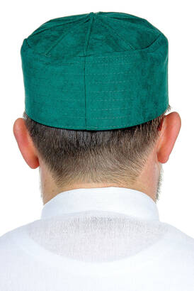 Domed Hard Molding Cap - Green - 4