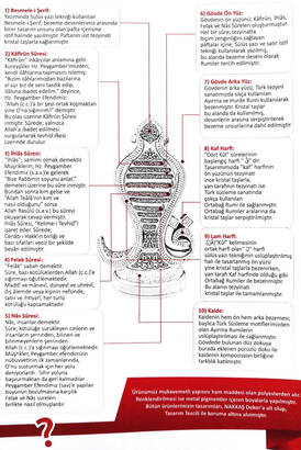 Dört Sure Dört Kûl Yazılı Kristal Taşlı Dini Hediyelik Biblo Gümüş - 2