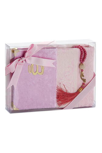 Dowry Prayer Rug Set Luxury Worship Set - Pink Color - 2