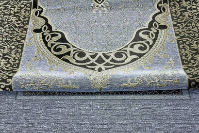 Economic Ottoman Taffeta Prayer Rug - 0150 - Blue - 2