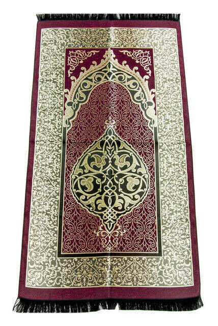 Economic Ottoman Taffeta Prayer Rug - 0150 - Fuchsia Color - 1