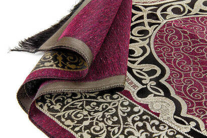 Economic Ottoman Taffeta Prayer Rug - 0150 - Fuchsia Color - 3