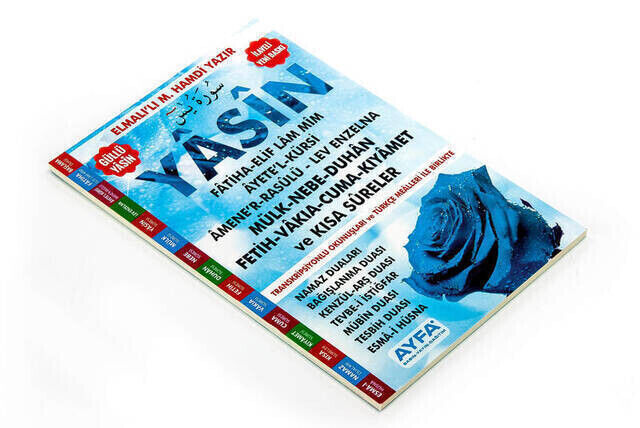 Economic Yasin Book - Medium Size - 80 Pages - Blue Color - Ayfa Publishing House - Mevlid Gift - 2