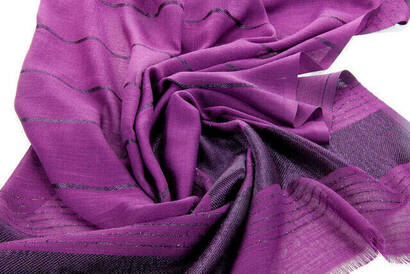 Flamed Silvery Shawl - Purple - 2