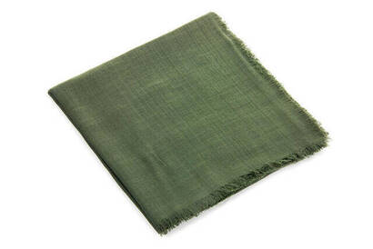 Flamed Square Cotton Blanket - Green - 1