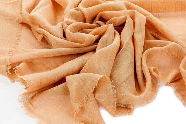 Flamed Square Cotton Blanket - Orange - 2