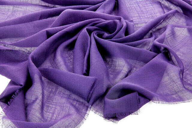 Flamed Square Cotton Blanket - Purple - 2