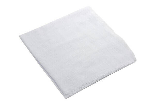 Flamed Square Cotton Blanket - White - 1