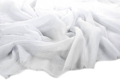 Flamed Square Cotton Blanket - White - 2