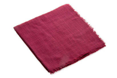 Flamed Square Cotton Linen - Claret Red - 1