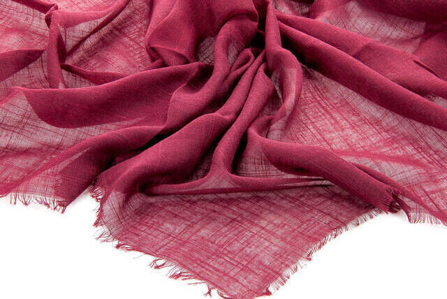 Flamed Square Cotton Linen - Claret Red - 2