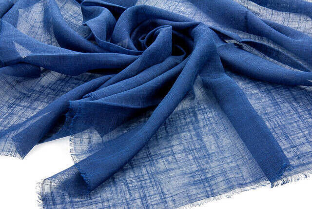 Flamed Square Cotton Linen - Navy Blue - 2