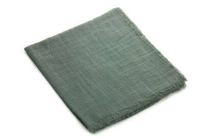 Flamed Square Cotton Throw - A. Green - 1